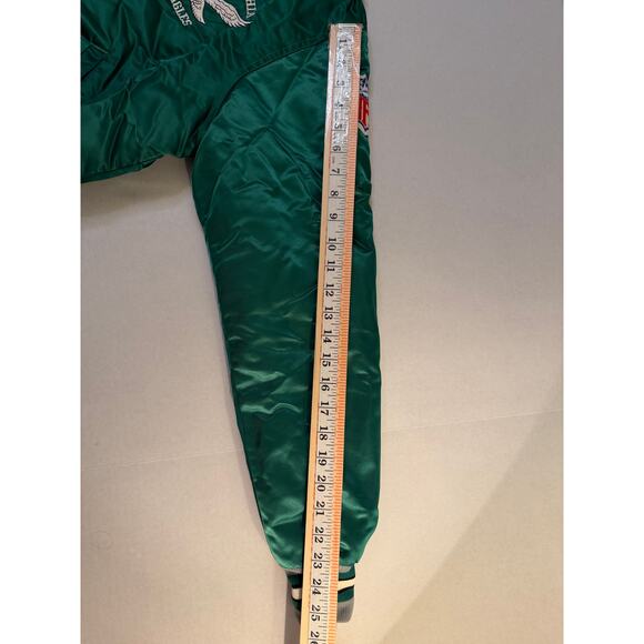 VTG PRO LINE By STARTER NFL Philadelphia Eagles size L-Kelly Green Satin Jacket - Picture 10 of 10